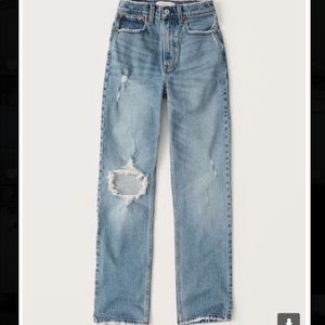 90s ultra high rise straight jeans